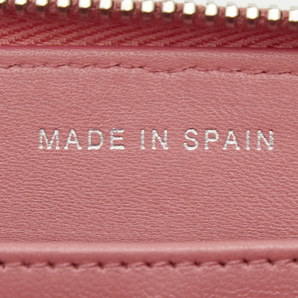 CHANEL Pink Lambskin Leather Logo Wallet - Picture 9 of 10